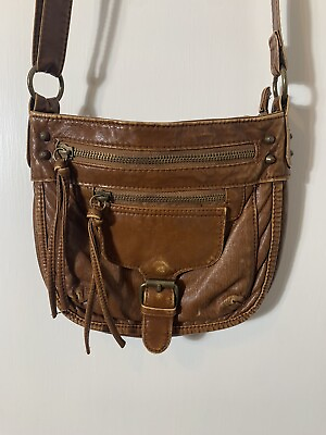 #ad brown leather purse shoulder bag $13.00