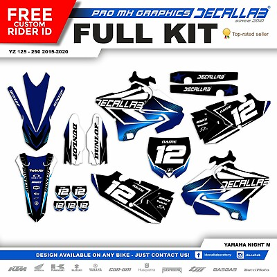 #ad YAMAHA YZ 125 YZ 250 2015 2016 2019 2020 MX Graphics Decals Stickers Decallab $149.99