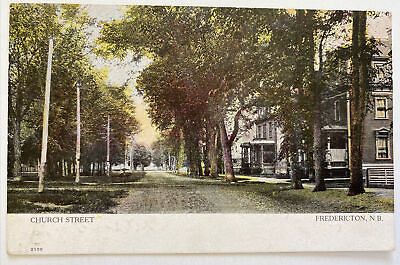 #ad Fredericton New Brunswick 1906 Church Street Canada Post Card $7.00