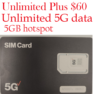 #ad #ad Verizon Unlimited 5G amp; 4G LTE Wireless Plan $60 with 5GB Hotspot $25.99