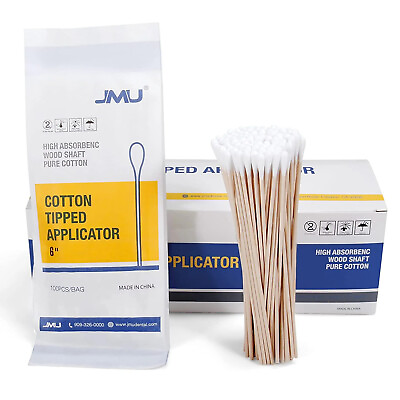 #ad 500Pcs Cotton Swab Tipped Applicator Wooden Handle Sticks 6quot; Q Tips Medical Use $12.59