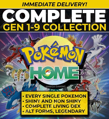 Pokemon Home COMPLETE Gen 1 9 Dex Shiny Non Shiny Living Pokedex All Forms $16.99