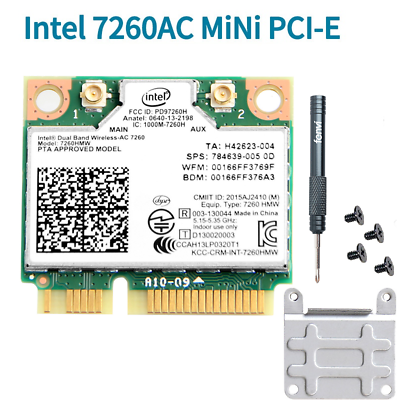 #ad 1200Mbps Mini PCI E wifi card Dual Band Intel 7260HMW AC Wireless Bluetooth 4.0 $11.29