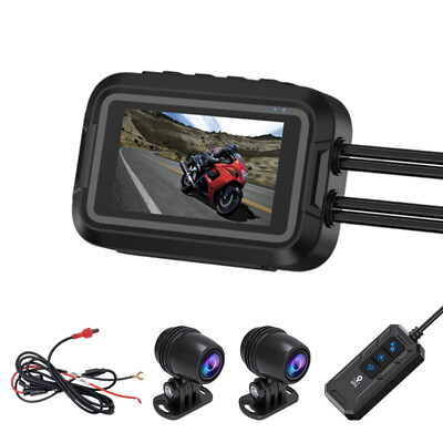 #ad Motorcycle Dash Cam 150° Wide Angle 1080P Front Rear Camera Driving Recorder $93.81