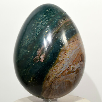 #ad 4quot; 1.8lb Ocean Jasper Egg Multicolor Natural Crystal Polished Stone Madagascar $46.36