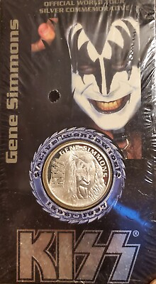 #ad 1996 1997 1 Oz Silver KISS GENE SIMMONS Live World Tour Catalog Round. $119.95