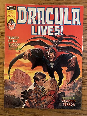 #ad Dracula Lives #13 FN 1975 Last Issue Marvel Monster Magazine Horror $19.45