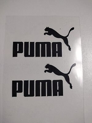 #ad TWO quot;Puma Logo Decals: 4 Inch Each Black Iron On Elegance Unleashed quot; $7.00