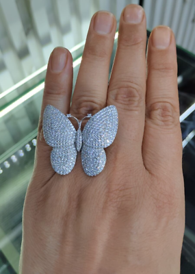 #ad Butterfly Style Fashion Silver 925 Cubic Zirconia Nice and Unique Design $120.00