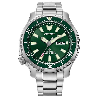 #ad Citizen Automatic Men#x27;s Promaster Dive Calendar Silver Watch 44MM NY0151 59X $255.99