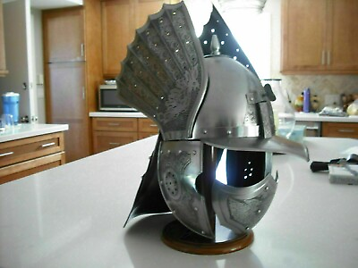 #ad Best Quality Of Steel Christmas New Design Medieval Hussar Armor Helmet Winged $229.50