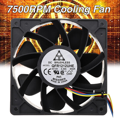 #ad #ad 7500RPM Cooling Fan Replacement 4 pin For Antminer Bitmain S7 S9 S15 S17 T9 T15 GBP 19.79