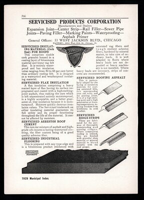 #ad 1929 Servicised Products ad Construction Equipment Vintage magazine print ad $14.65