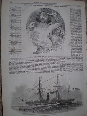 #ad USA Steam ship SS Washington 1847 old print and article ref S GBP 9.99