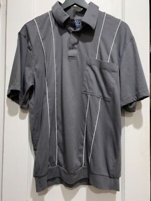 #ad Vintage John Blair Men’s Casual Retro Leisure Shirt Gray Polo Size L $20.00