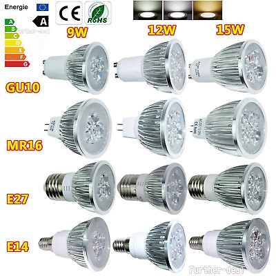 #ad Bright MR16 GU10 E27 E14 9W 12W 15W Dimmable LED Spotlight Light Bulb Lamp $1.25
