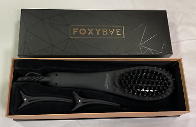 #ad Foxybae Rose Gold Hair Straightening Brush Ceramic Tourmaline Straightener NIB $27.00