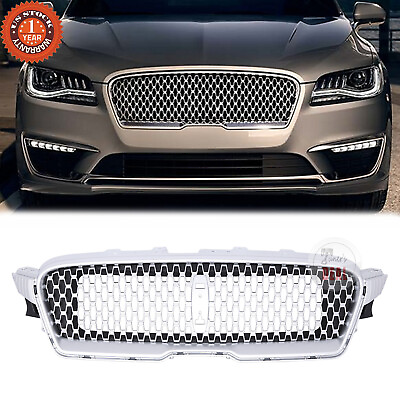 #ad Front Upper Grille Bumper Grille Nickelplated For Lincoln MKZ 2017 2019 $102.99