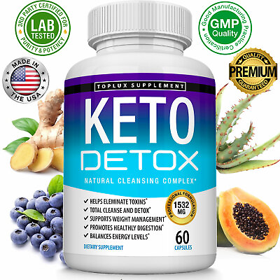 #ad Keto Diet DETOX Pills 1532 MG Ketosis Supplements Fat Burn amp; Carb $23.97