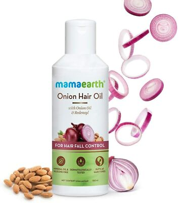 #ad Mamaearth Onion Oil For Hair Regrowth amp; Hair Fall Control 150ml Pack of 1 $17.09