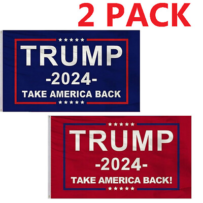 #ad Trump 2024 Take America Back Flag Banner Brass Grommet 3x5FT Double Stitched $4.75