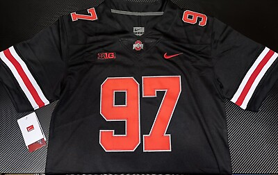 #ad BLACKOUT Nick Joey Bosa Ohio State OSU Jersey Buckeyes Stitched 97 Black $74.90