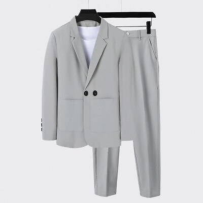 #ad 2023 New SuitPants Men#x27;s Set Business Fashion Slim Fit 2 Piece Set $102.22