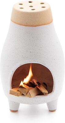 #ad Incense Burner Ceramic Bottle Modern Medium White Polished Solid For Home Decor $65.00