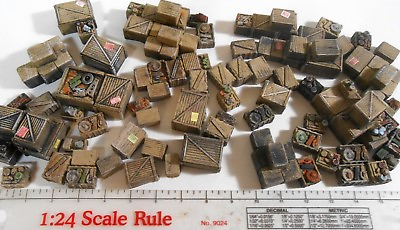 #ad Garage Diorama 1 24 G Scale Unpainted Clutter Detail Boxes Crates Buy 2 Get 3 $24.95
