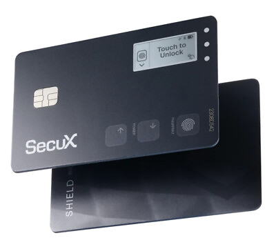 #ad ⭐ Secux Shield BIO Biometric Authentication Card Crypto Wallet ⭐ AU $220.00