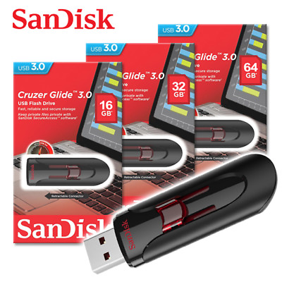 #ad SanDisk Cruzer Glide CZ600 16GB 32GB 64GB USB3.0 USB Flash Pen thumb Drive $5.93