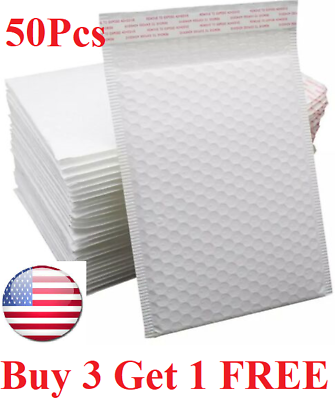 #ad 50pc POLY MAILERS BUBBLE 7x9 5x7 SHIPPING MAILING PADDED BAGS ENVELOPE SELF SEAL $14.99
