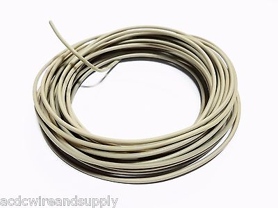 #ad AUTOMOTIVE WIRE 16 AWG HIGH TEMP TXL WIRE GREY 25 FT COIL $8.88