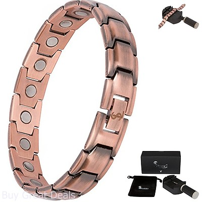 #ad Smarter LifeStyle Elegant Pure Copper Magnetic Therapy Bracelet Pain Relief $48.98