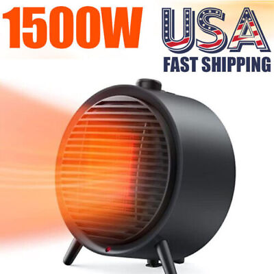 #ad 1500W Portable Space Heater Energy Efficiency Compact Heater for Indoor Room Use $17.09