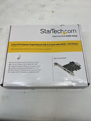 #ad StarTech PEXUSB3S25 2 Port PCI Express SuperSpeed USB 3.0 Card with UASP LP4 $17.99