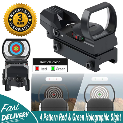 #ad Red amp; Green Dot Sight Tactical Rifle Scope 4 Reticle Reflex Mount for 20mm Rails $16.19