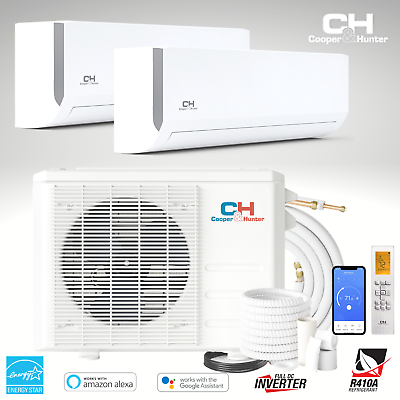 #ad 18000 BTU 230V Dual 2 Zone Mini Split Heat Pump Air Conditioner 22.5 SEER $41.00