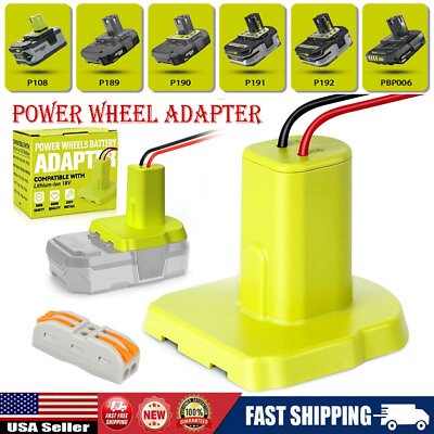 DIY Power Wheels Converter for Ryobi One 18V Li ion Battery Output Adapter USA $12.19