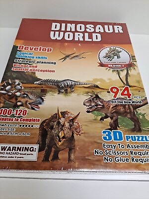 #ad 3D Dinosaur Puzzle New amp; sealed Ships fast $19.98