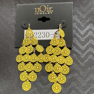 #ad Noir ✨NEW Earrings Chandelier Yellow Statement NWT $6.99