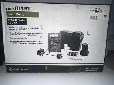 #ad Little Giant Sump Pump SPBS 12 series 506400 12 VDC 6 ft cord $200.00
