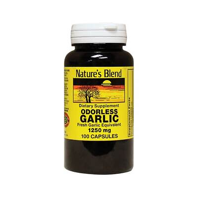 #ad Nature#x27;s Blend Odorless Garlic 1250 mg 100 Caps $15.37