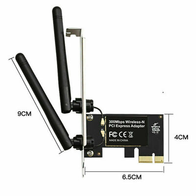#ad #ad 300Mbps 2.4GHz WIRELESS Desktop WIFI WLAN CARD PCI E 1X Adapter High Profile $11.85