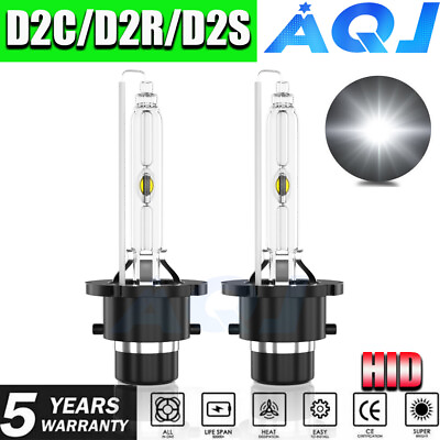 #ad Pair 35W White Bright D2S D2R D2C 6000K HID Xenon Bulbs Headlight Replacement $22.19
