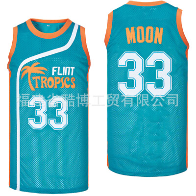 #ad Jackie Moon #33 Flint Tropics Semi Pro Movie Men#x27;s Basketball Jersey S 6XL $27.88