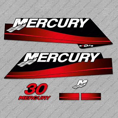#ad Mercury 30 hp Two Stroke 2000 2005 outboard engine decals sticker $44.99