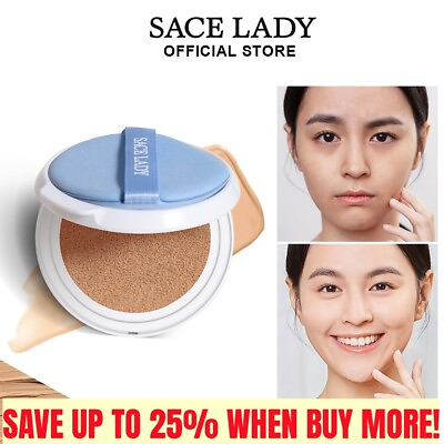 #ad SACE LADY Natural Pressed Powder Foundation Silk Soft Mist Powder Long lasting❤ $9.56