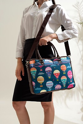 #ad High On Happiness Laptop Bag with Hot Balloon Print for Women $30.24