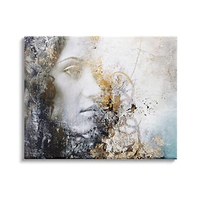#ad Stupell Industries Abstract Woman Distressed Pattern Female Portrait Modern P... $42.33